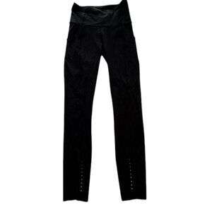 Lululemon Black Fast And Free 7/8  (25") Tight - Womens Size 2